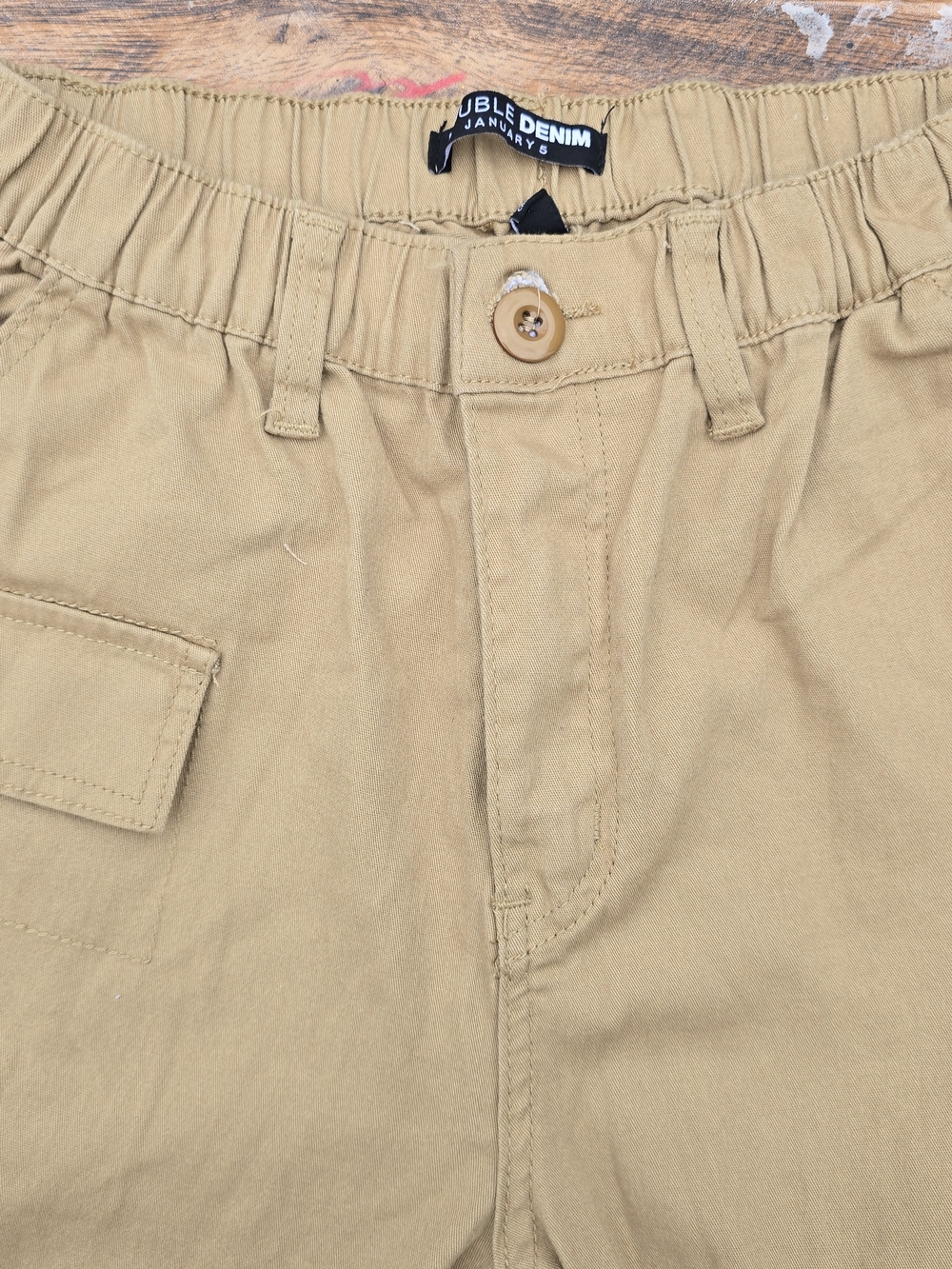 Women's Cotton Khaki Hiking Cargo Jogger Pants Elastic Waist Size M - Picture 7 of 8